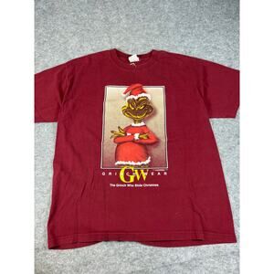 VINTAGE 90s Dr Seuss Shirt Mens XL Red The Grinch Who Stole Christmas Murina NWT